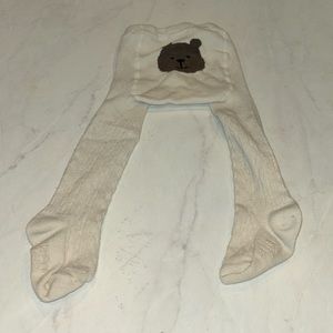 Bear Leggings ivory 12-24 months